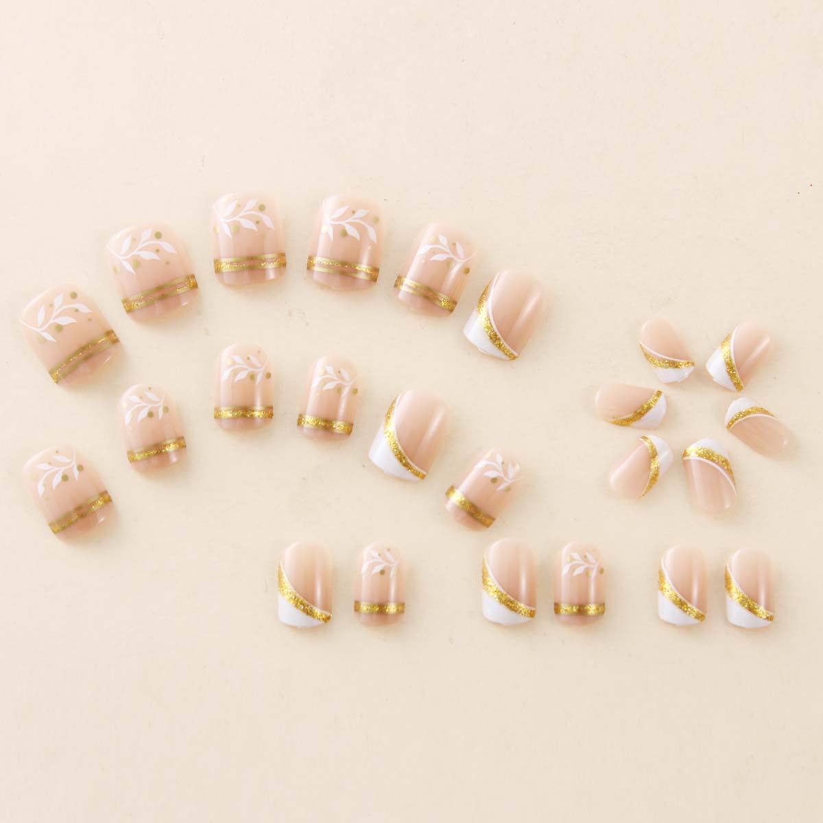 Nail Art Aesthetic - Накладные ногти Nude Short Square Press