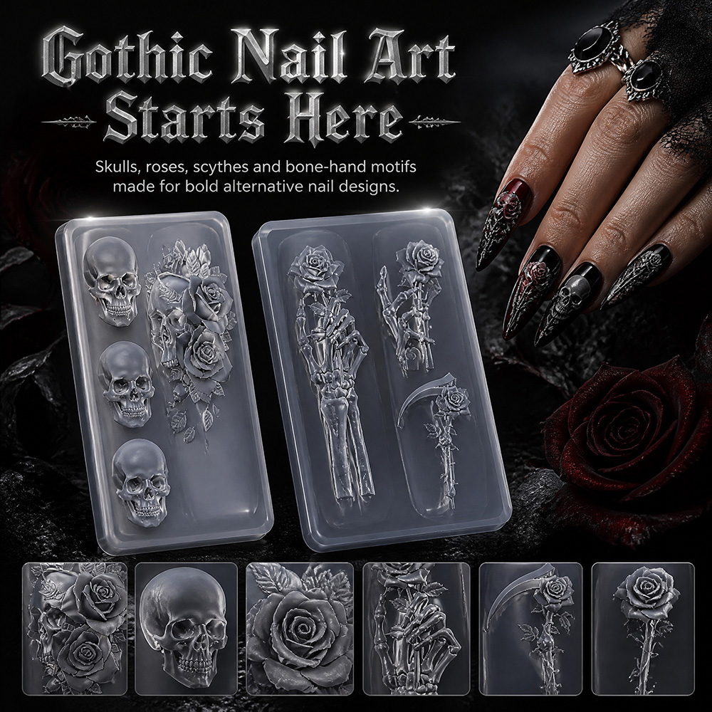 Nail Art Vintage - Набор из 2 силиконовых форм для