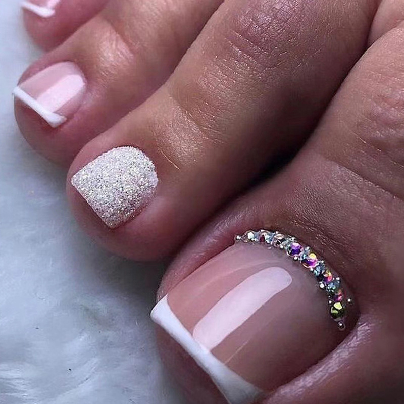 Nail Art Aesthetic - 24 шт. накладных ногтей для педикюра