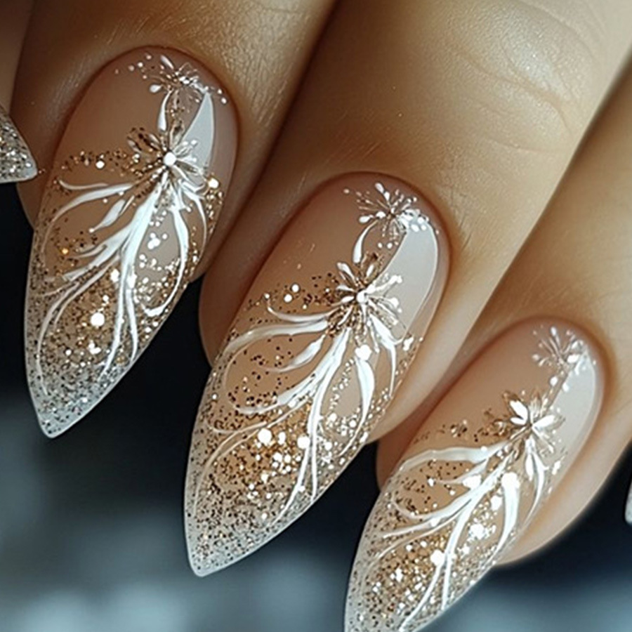 Nail Art Aesthetic - 24 шт./компл., короткие средние накладные ногти