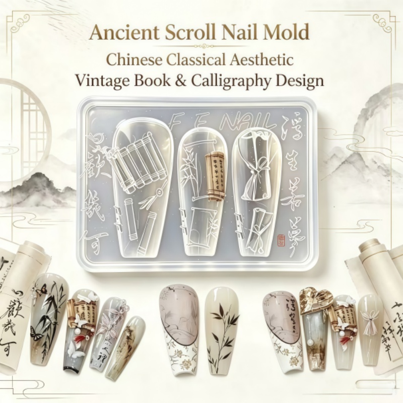 Nail Art Vintage - Силиконовая форма для 3D-дизайна ногтей в