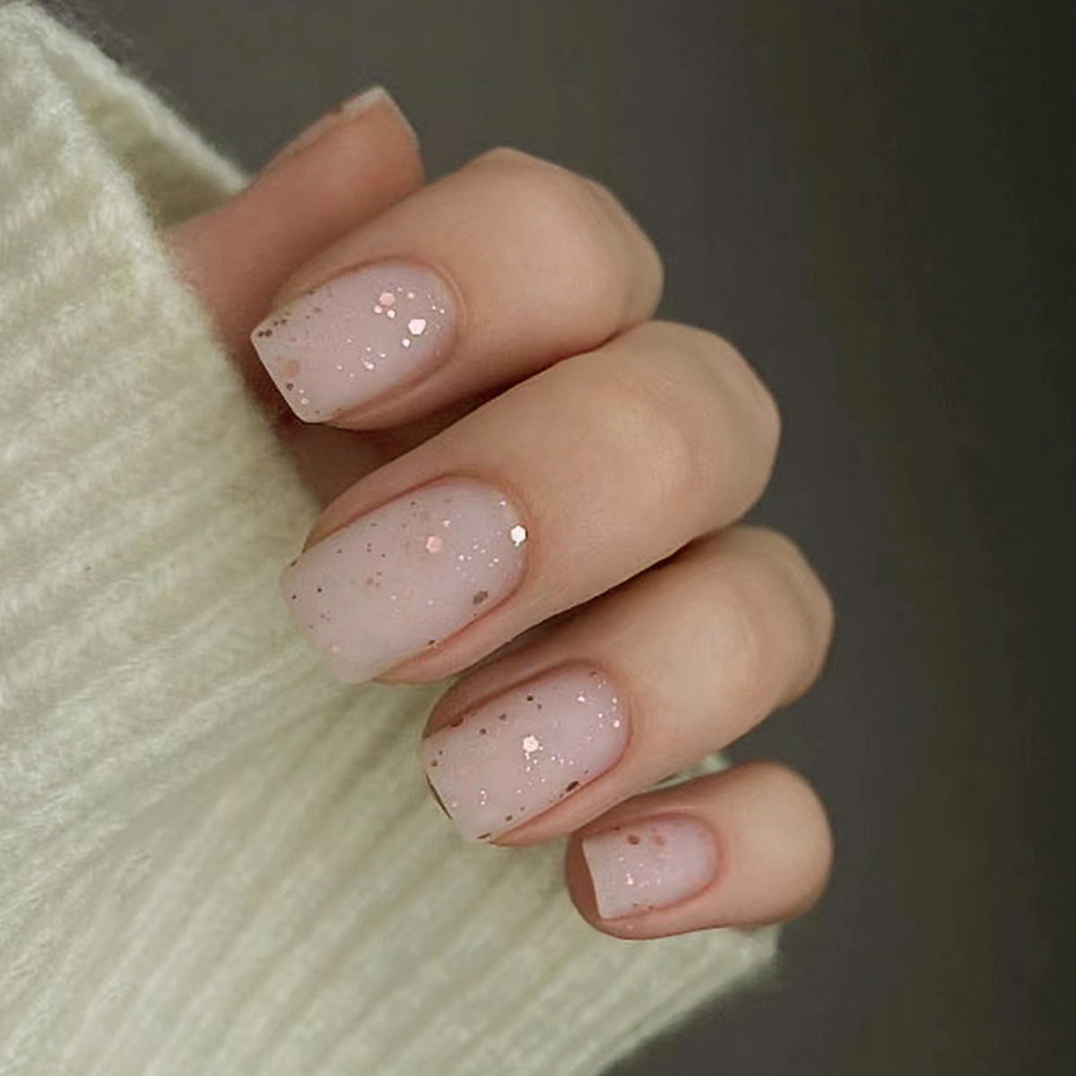 Nail Art Aesthetic - 24 шт. квадратные матовые текстурные фрагменты