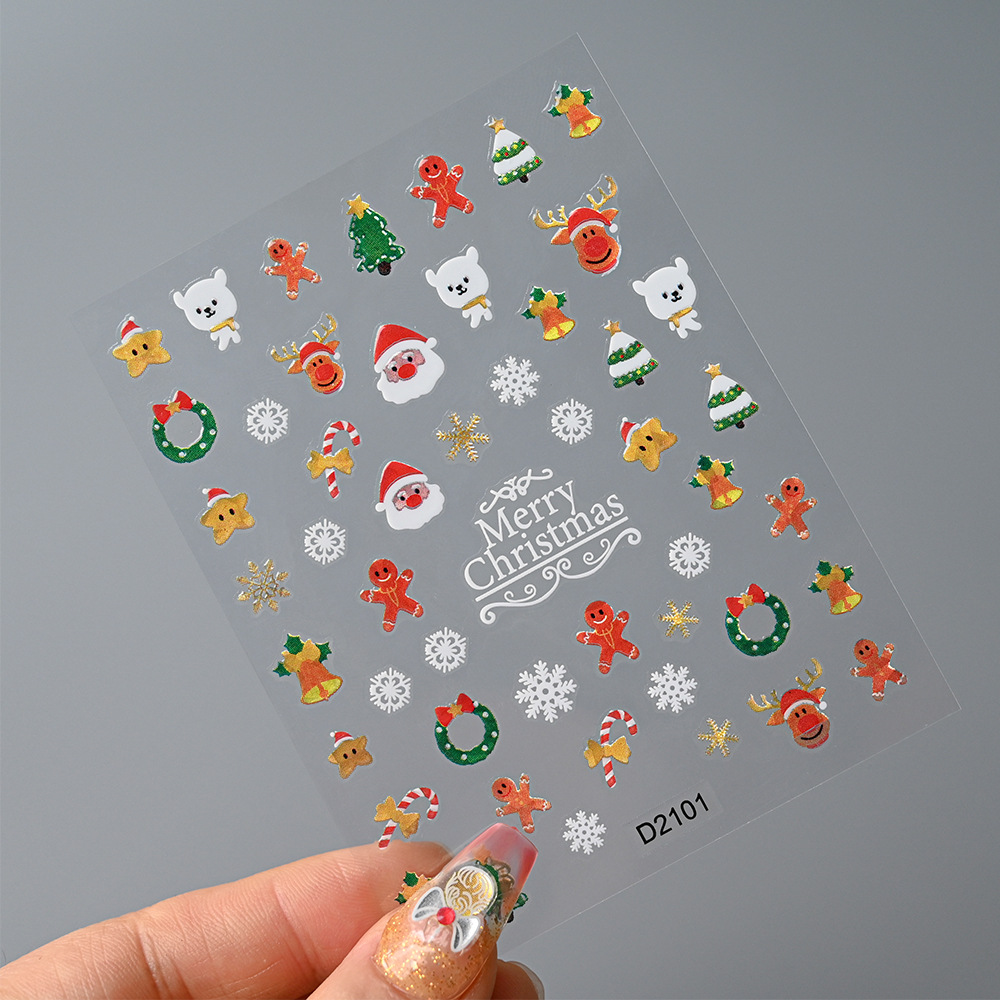 1 шт. 5D рождественские наклей – обзор и цена Nail Art Xmas Stickers