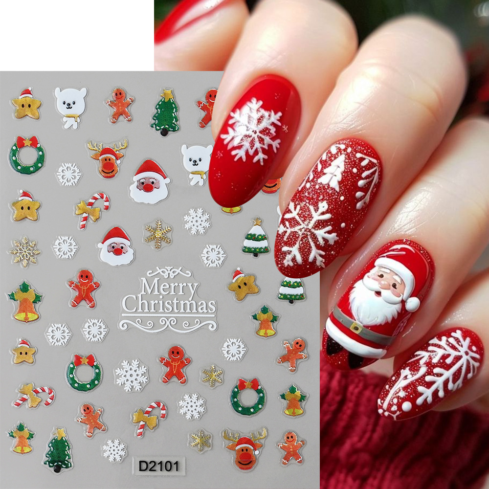 1 шт. 5D рождественские наклей – обзор и цена Nail Art Xmas Stickers