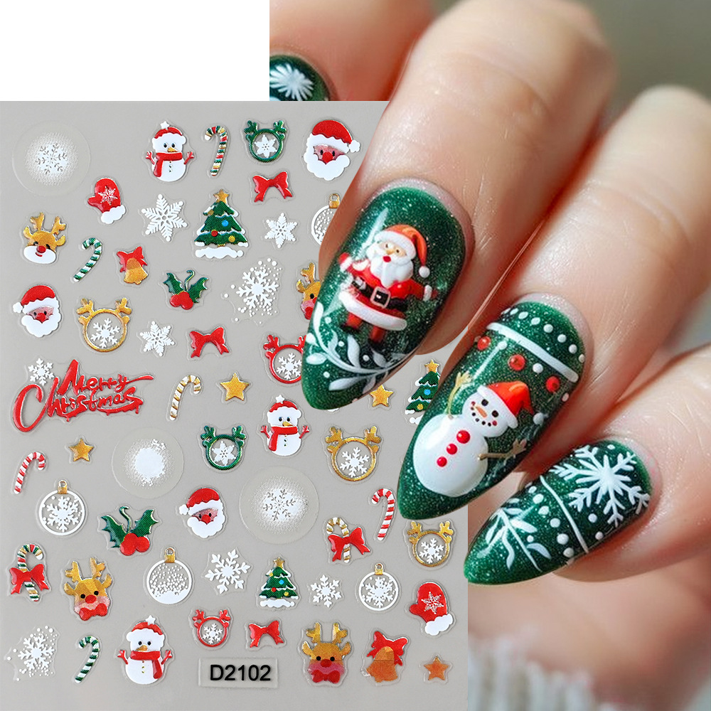 1 шт. 5D рождественские наклей – обзор и цена Nail Art Xmas Stickers