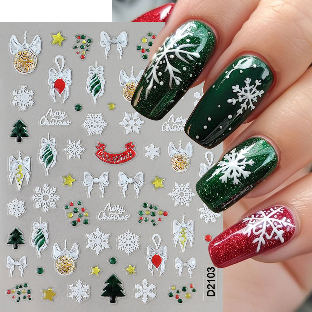 1 шт. 5D рождественские наклей – обзор и цена Nail Art Xmas Stickers