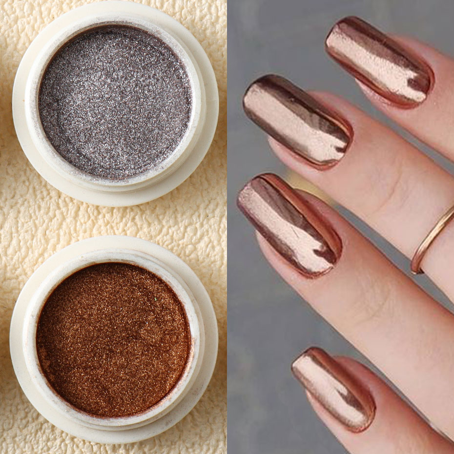 6 шт., золотой металлик, зерка – обзор и цена Nail Art Rose Gold