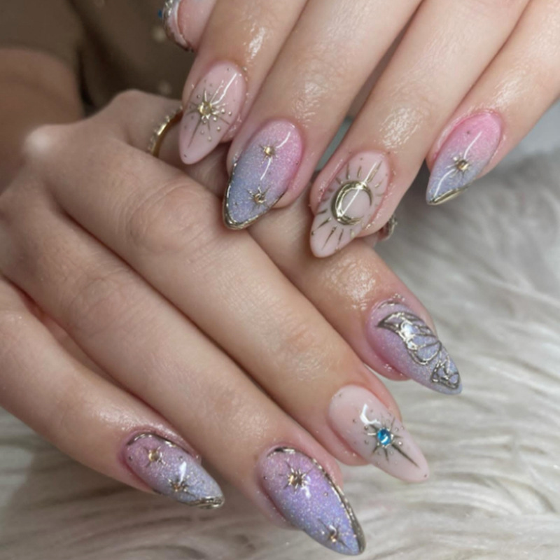 24 шт. Накладные ногти с золот – обзор и цена Nail Art Quirky