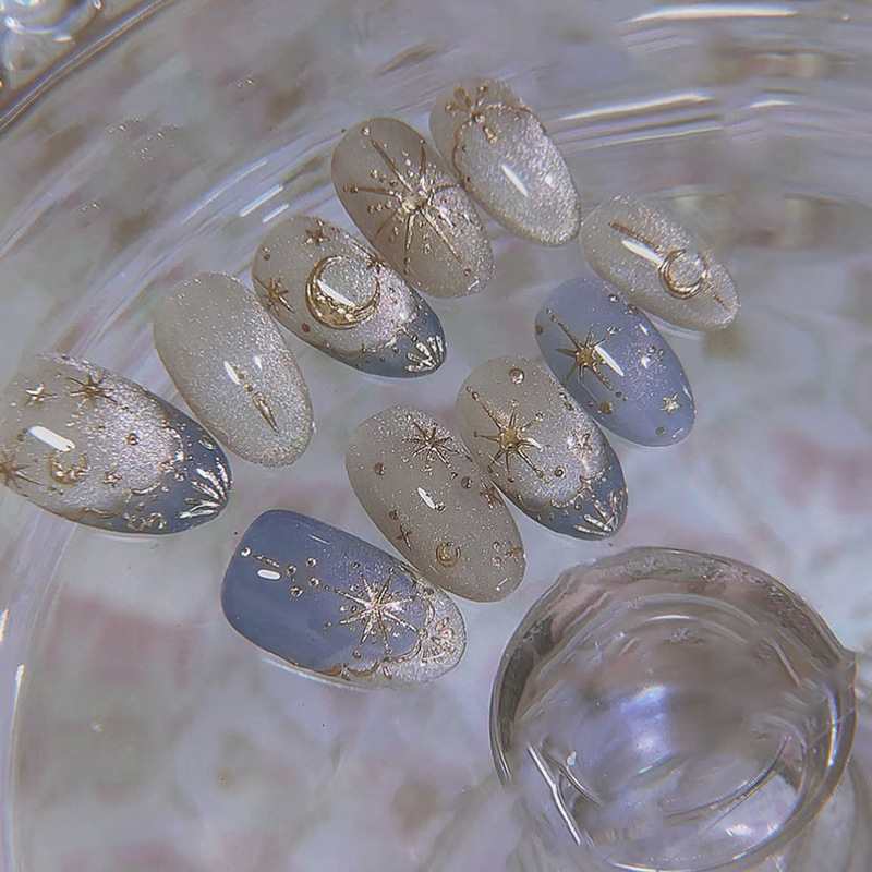 24 шт. Накладные ногти с золот – обзор и цена Nail Art Quirky
