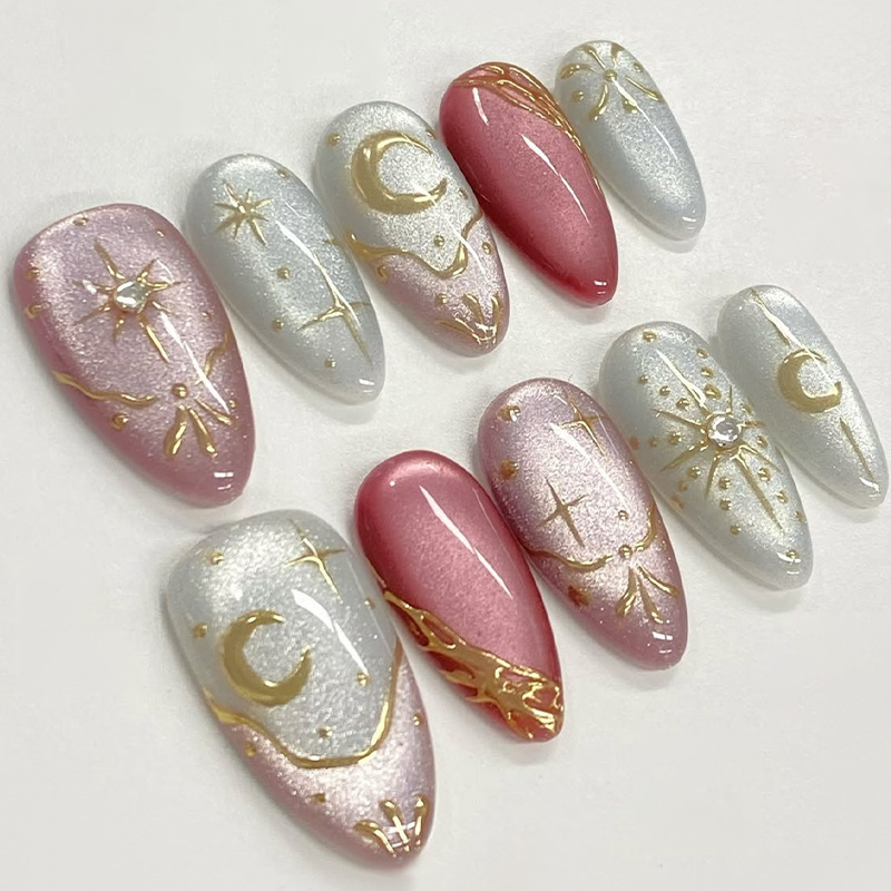24 шт. Накладные ногти с золот – обзор и цена Nail Art Quirky