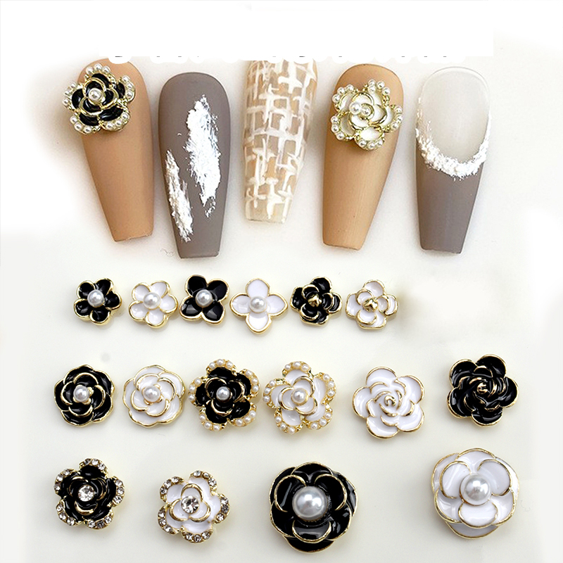 10 шт. ярко-белые, черные брил – обзор и цена Nail Art Rose Gold