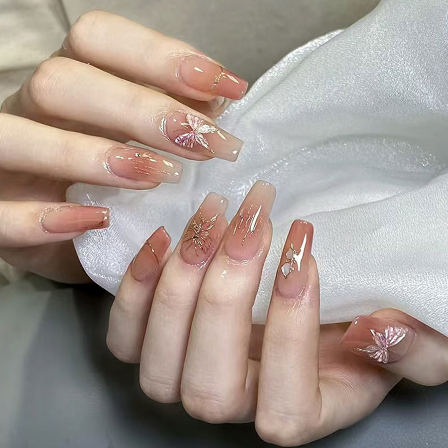 Накладные ногти средней длины  – обзор и цена Nail Art Aesthetic