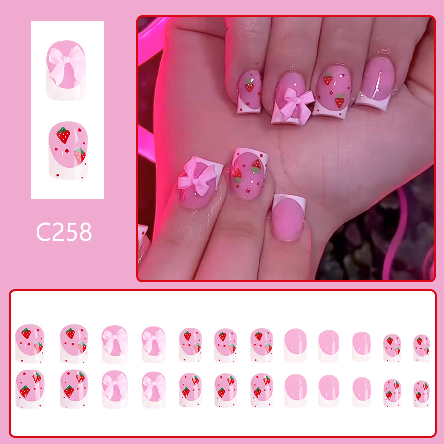 24 шт., красные клубничные диз – обзор и цена Nail Art Aesthetic
