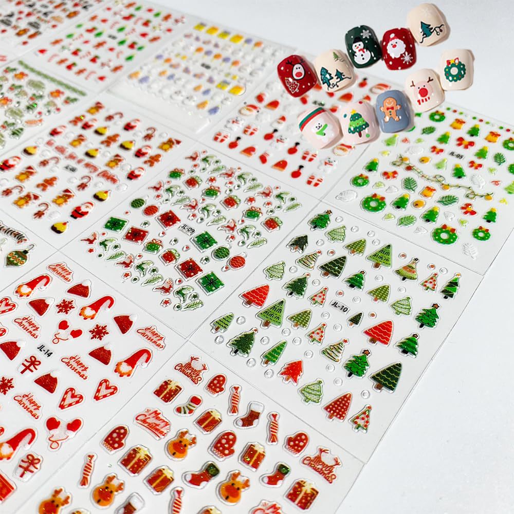 30 листов рождественских накле – обзор и цена Nail Art Xmas Stickers
