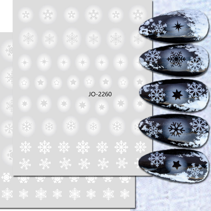 3d наклейки для дизайна ногтей – обзор и цена Nail Art Xmas Stickers