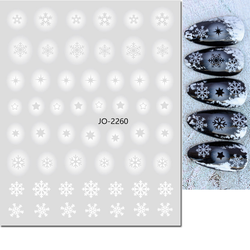 3d наклейки для дизайна ногтей – обзор и цена Nail Art Xmas Stickers