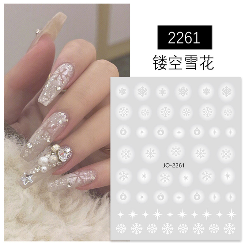 3d наклейки для дизайна ногтей – обзор и цена Nail Art Xmas Stickers