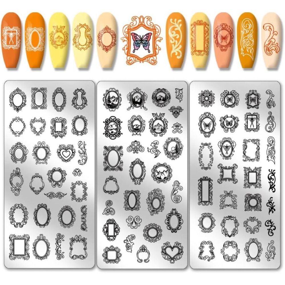 Набор из 3 винтажных трафарето – обзор и цена Nail Art Vintage