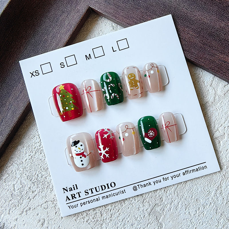 10 шт., рождественские полуруч – обзор и цена Nail Art Fake