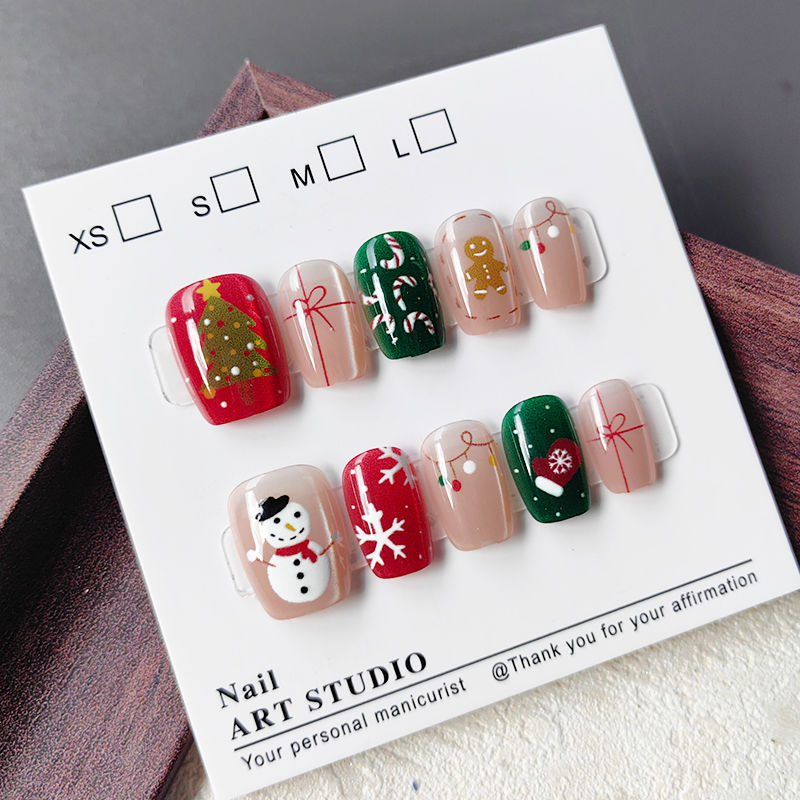 10 шт., рождественские полуруч – обзор и цена Nail Art Fake