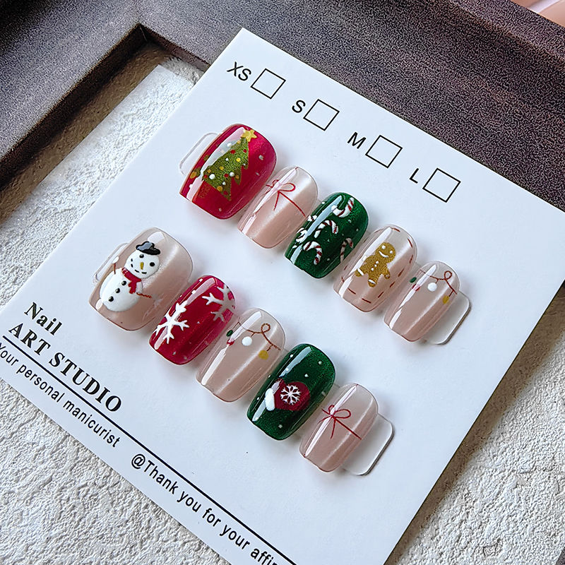 10 шт., рождественские полуруч – обзор и цена Nail Art Fake