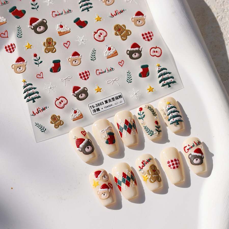 Милые рождественские наклейки  – обзор и цена Nail Art Xmas Stickers