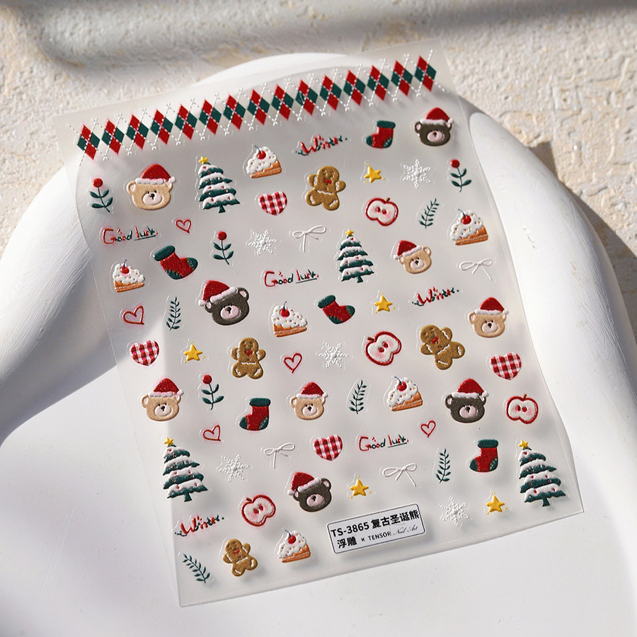 Милые рождественские наклейки  – обзор и цена Nail Art Xmas Stickers