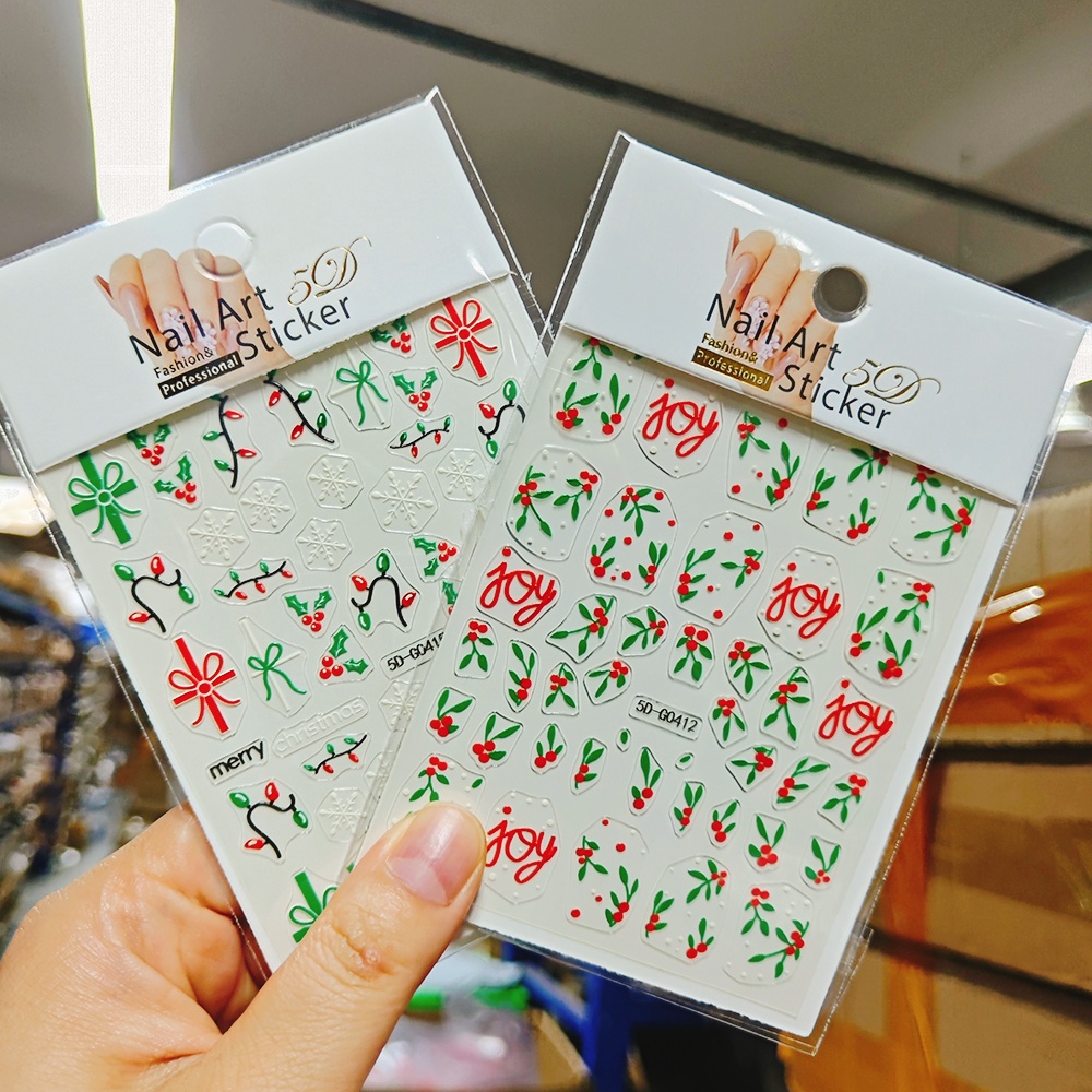 2 шт., рождественские наклейки – обзор и цена Nail Art Xmas Stickers