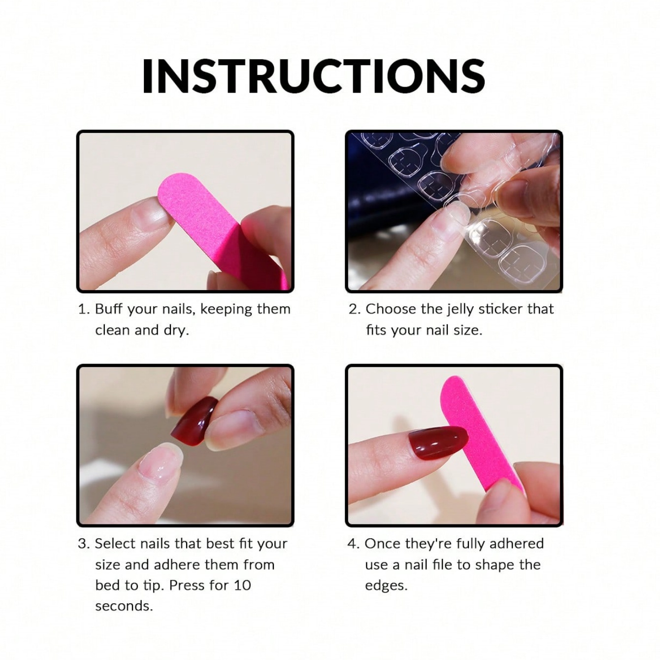 Накладные ногти средней длины, – обзор и цена Nail Art Fake