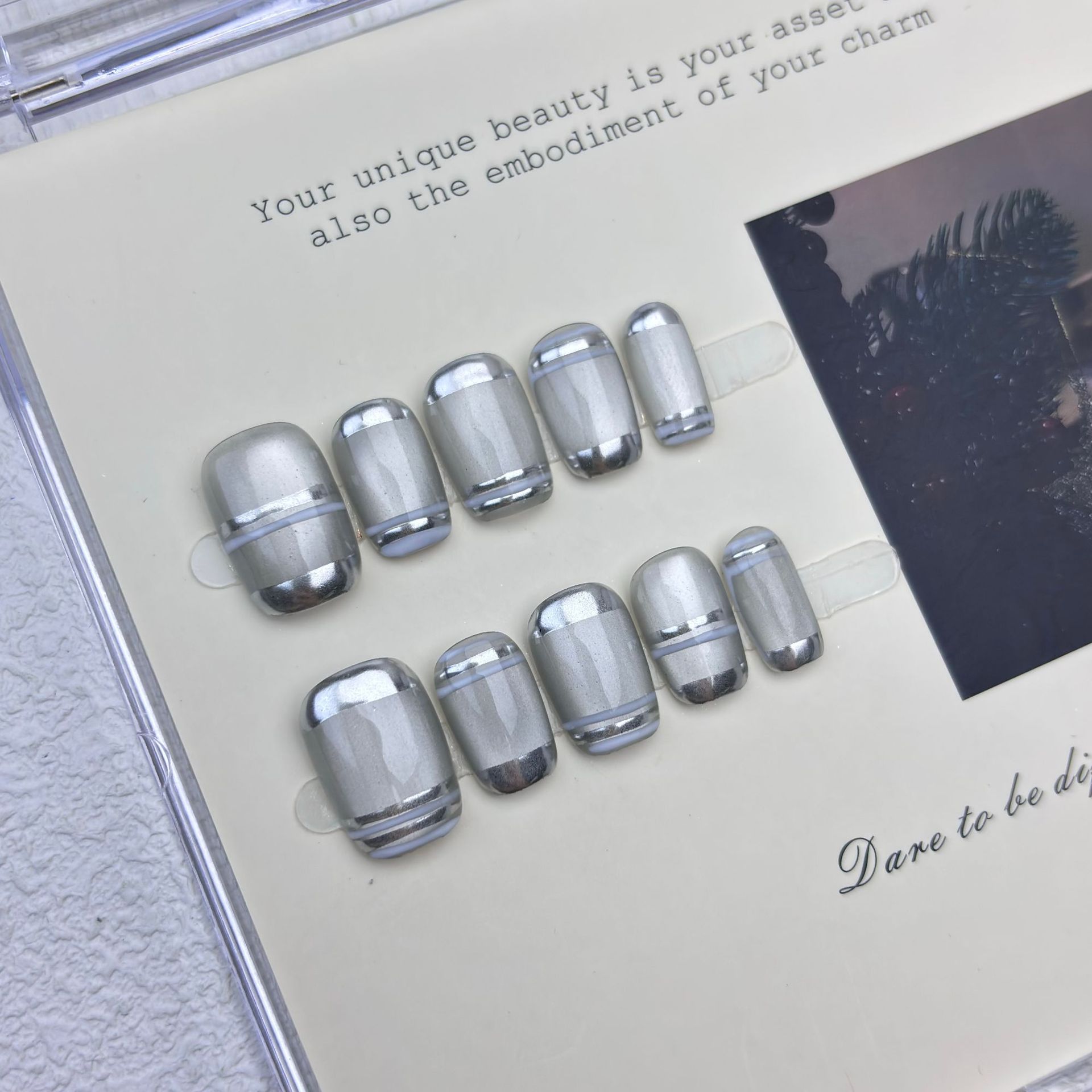 10 шт. накладных ногтей Aurora – обзор и цена Nail Art Aesthetic