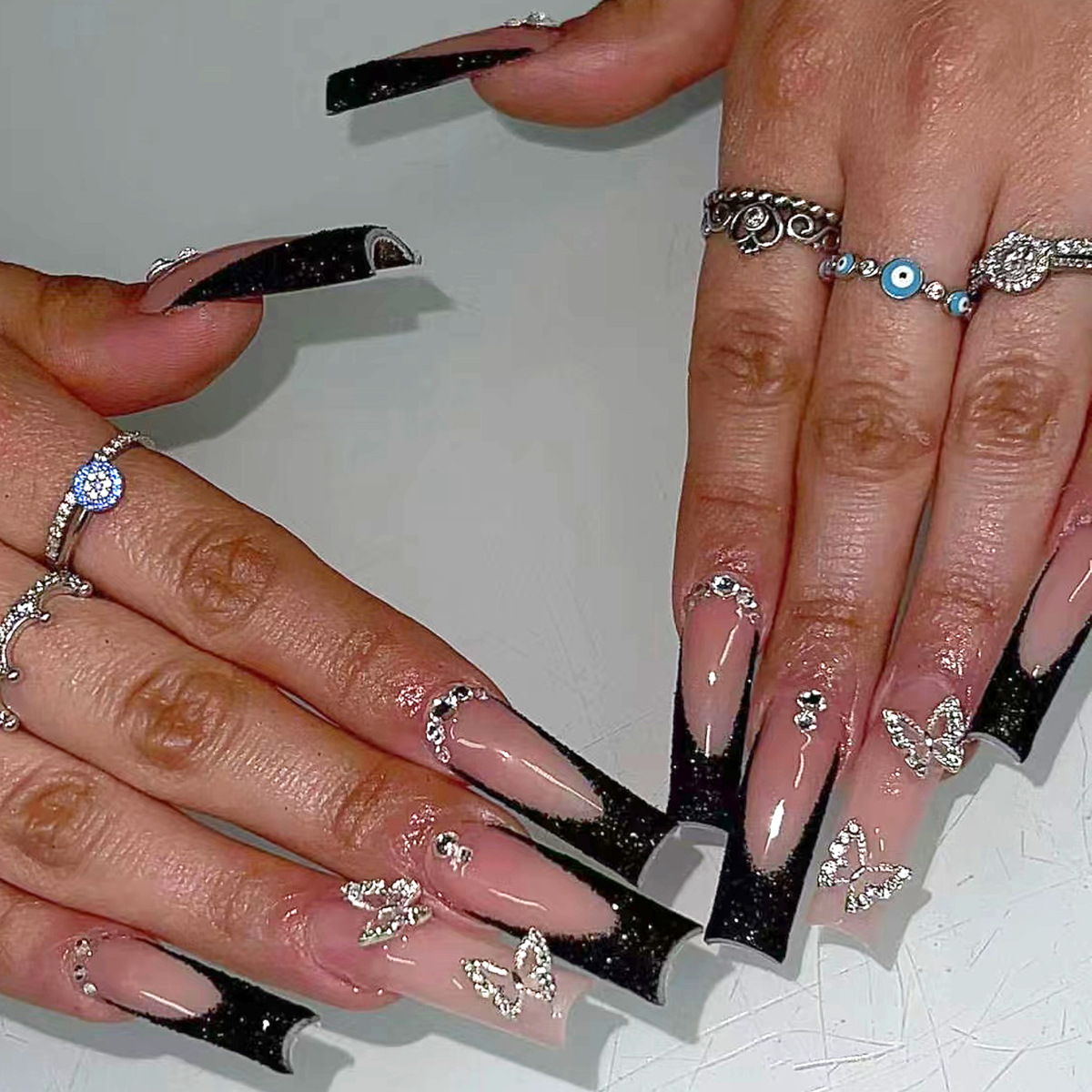 24 шт., черные французские нак – обзор и цена Nail Art Quirky