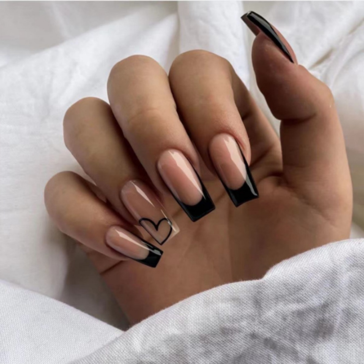 24 шт., черные французские нак – обзор и цена Nail Art Quirky