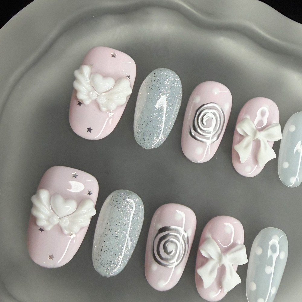 Корейские винтажные накладные  – обзор и цена Nail Art Vintage