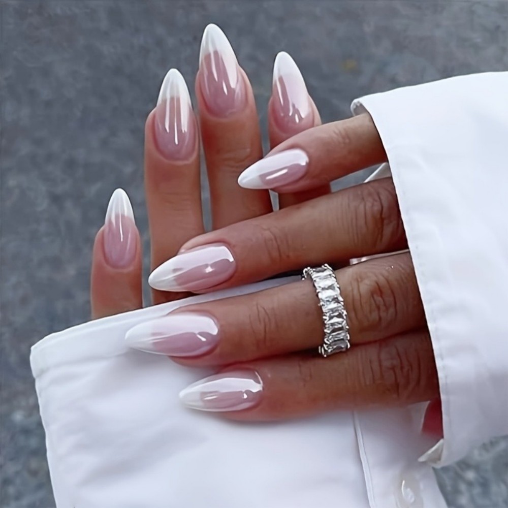 24 шт. молочно-белых накладных – обзор и цена Nail Art Ombre
