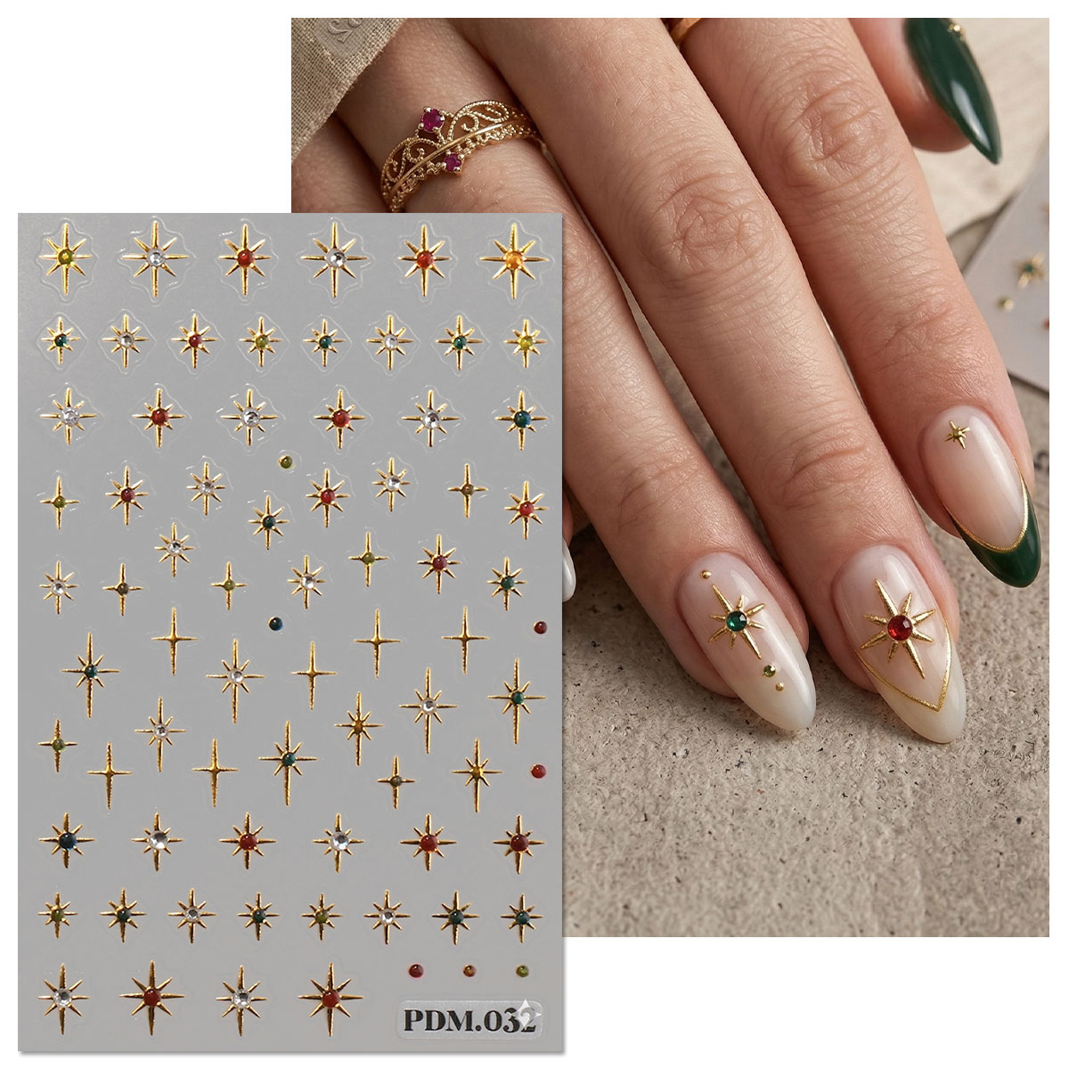 Наклейки для ногтей Gold Silve – обзор и цена Nail Art Ramadan