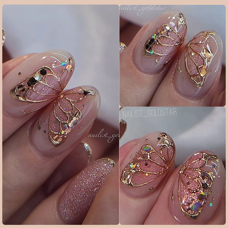 LILYCUTE 5 мл супер яркий мета – обзор и цена Nail Art Rose Gold